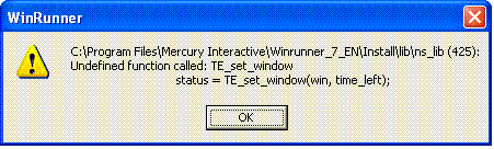 Winrunner 7.5 - undefined function called-wr-error-gif